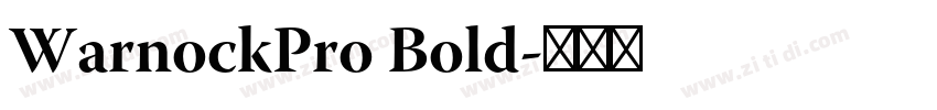 WarnockPro Bold字体转换